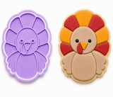 Sweet Harvest Turkey Cookie Cutter & Embosser Stamp Set