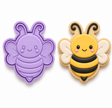 Cute Bumble Bee Cookie Cutter & Embosser Stamp Set