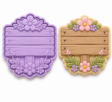 Spring Floral Garden Sign Cookie Cutter & Embosser Stamp Set
