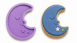 Dream Beyond the Stars Sleepy Crescent Moon Cookie Cutter & Embosser Stamp Set