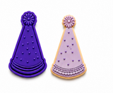 Birthday Party Hat Cookie Cutter & Embosser Stamp Set