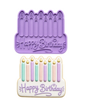 Happy Birthday Candles Cookie Cutter & Embosser Stamp Set