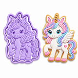 Cute Pegasus Cookie Cutter & Embosser | Two-Piece Set