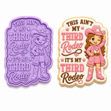This Ain't My Third Rodeo Cookie Cutter & Embosser | Two-Piece Set