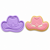 Cowgirl Hat Cookie Cutter & Embosser | Two-Piece Set