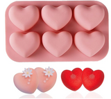 Heart Shaped Silicone Mold 6 Holes