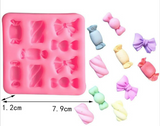 Assorted Candy And Bows Silicone Mold
