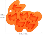 Easter Bunny Cute 3D Rabbit Bunny Silicone DIY Mold Mould Soap Cube Tray 6 Cavity