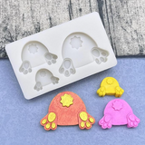 Bunny Bottom Silicone Mold, 3 different sizes