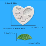 Fans, Bow,  Silicone Mold