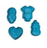 Baby Barro 4 pc Cookie Cutter n Stamp