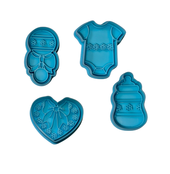 Baby Barro 4 pc Cookie Cutter n Stamp