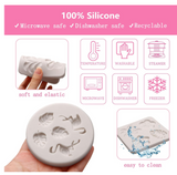 Leaf & Flamingo silicone mold