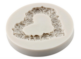Rose Heart Wreath  Silicone Mold