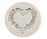 Rose Heart Wreath  Silicone Mold