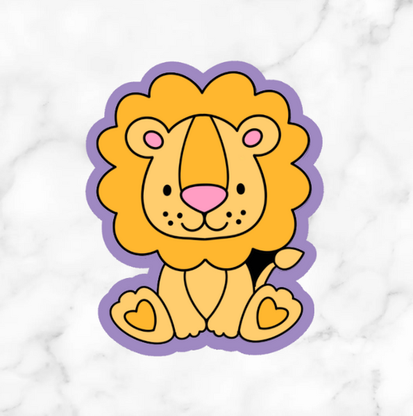 Safari Lion Cookie Cutters With Stamp Option