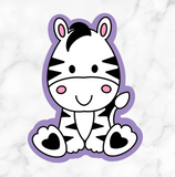 Zebra Cookie Cutter with Stamp Option