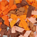 5 Colors of Orange Autumn Twist Bows 3.15