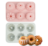 Mini Fluted Cake Pan, 6-Cavity ,