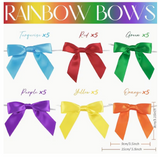 12 ct  Rainbow Bows Bows 3.15"