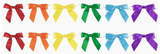 12 ct  Rainbow Bows Bows 3.15"