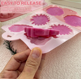 Flower Cake Mold for Baking 6 Cavity Daisy Rose Flower