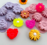 Flower Cake Mold for Baking 6 Cavity Daisy Rose Flower