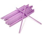 Foil purple paper straws25 CT