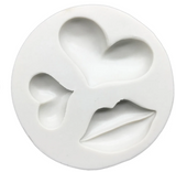Valentine's Lip & Hearts Silicone Mold