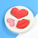 Valentine's Lip & Hearts Silicone Mold