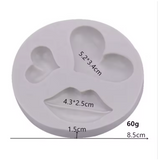 Valentine's Lip & Hearts Silicone Mold