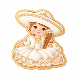 Baby Charro Girl Cookie Cutter and Stamp with Size Options, ,Baptism Mexican Theme Charro Theme Baby Shower Latino Themed