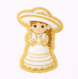 Charro Girl Cookie Cutter and Stamp with Size Options,Baptism Mexican Theme
