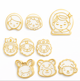 Christmas Nativity Cookie Cutter and Stamp 9 pc set