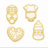 Baby Barro 4 pc Cookie Cutter n Stamp