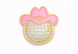 Disco Ball Cowboy Hat Cookie Cutter and Stamp Size Options