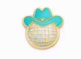 Disco Ball Cowboy Hat Cookie Cutter and Stamp Size Options