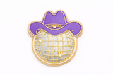 Disco Ball Cowboy Hat Cookie Cutter and Stamp Size Options
