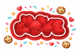 Mouse Love Cookie Cutters with Stamp Size Option