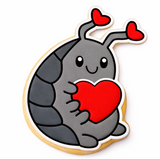 Valentine’s Be Mine Love Bug Cookie Cutter and Stamp