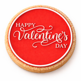Round Happy Valentines Day Cookie Cutter and Stamp with Size Option #1