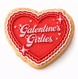 Valentines Galentine Girlies Cookie Cutters with Stamp Size Option
