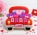 XOXO Valentine Truck Cookie Cutter and Stamp