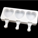 Heart-Shaped Ice Cream Popsicle Cakesicle Mold