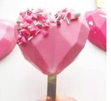 Geometric Heart Popsicle Silicone Mold