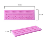 3D Lace Flower Bead Chain Silicone Fondant Mould Cake Baking Molds Sugar Paste Pastry Tools