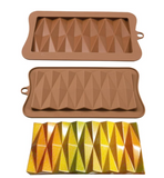 Chocolate Bar Silicone Mold - Triangle Geometric