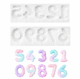 Number Silicone Mold  Mylar Balloon Effect