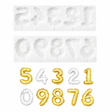 Number Silicone Mold  Mylar Balloon Effect