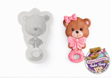 Teddy Bear Rattle Silicone Mold
